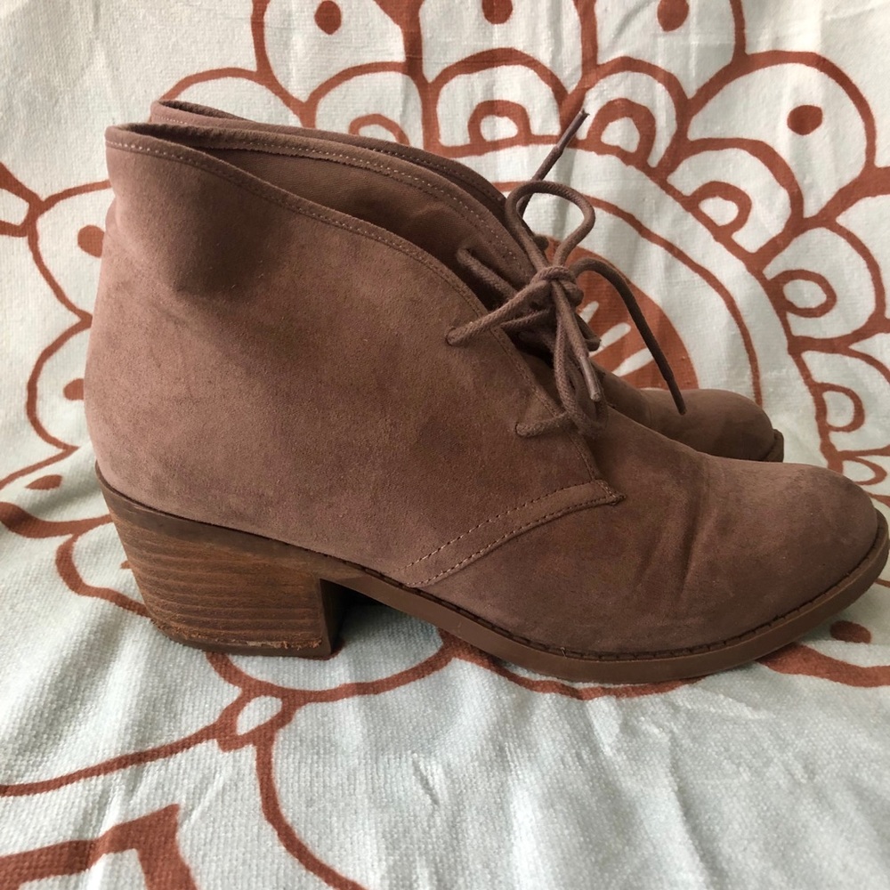 Chunky heel booties
